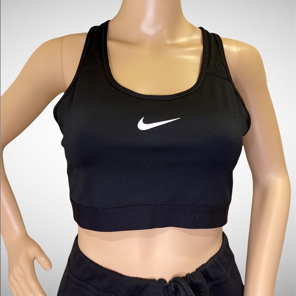 Nike Black Medium Impact Racerback Sports Bra Size Medium??  VGC - Picture 1 of 3